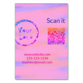 Einfacher minimaler q r Code Hinzufügen Logo Scan- Tischnummer (Rückseite)