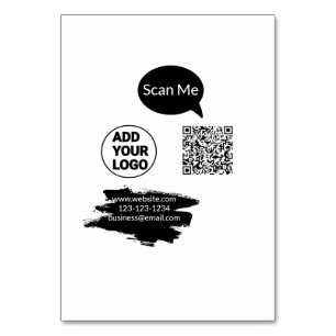 Einfacher minimaler q r Code Hinzufügen Logo Scan- Tischnummer