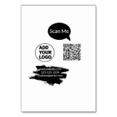 Einfacher minimaler q r Code Hinzufügen Logo Scan- Tischnummer (Rückseite)