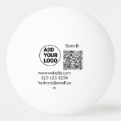 Einfacher minimaler q r Code Hinzufügen Logo Scan- Tischtennisball (Rückseite)