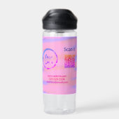Einfacher minimaler q r Code Hinzufügen Logo Scan- Trinkflasche (Rückseite)