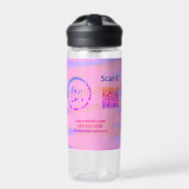 Einfacher minimaler q r Code Hinzufügen Logo Scan- Trinkflasche (Vorderseite)