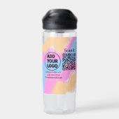 Einfacher minimaler q r Code Hinzufügen Logo Scan- Trinkflasche (Rückseite)
