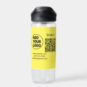 Einfacher minimaler q r Code Hinzufügen Logo Scan- Trinkflasche (Rückseite)