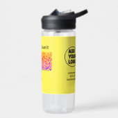 Einfacher minimaler q r Code Hinzufügen Logo Scan- Trinkflasche (Links)
