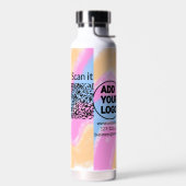 Einfacher minimaler q r Code Hinzufügen Logo Scan- Trinkflasche (Links)