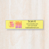 Einfacher minimaler q r Code Hinzufügen Logo Scan- Türschild (Vorderseite )