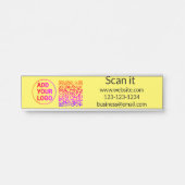 Einfacher minimaler q r Code Hinzufügen Logo Scan- Türschild (Vorderseite )
