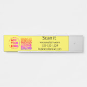 Einfacher minimaler q r Code Hinzufügen Logo Scan- Türschild (Vorderseite )