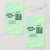 Einfacher minimaler q r Code Hinzufügen Logo Scan- Visitenkarte (Vorne/Hinten)