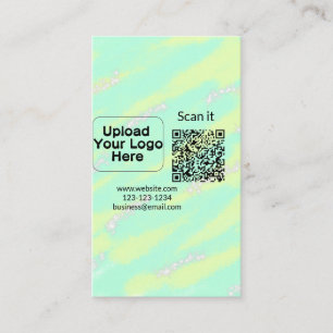 Einfacher minimaler q r Code Hinzufügen Logo Scan- Visitenkarte