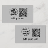 Einfacher minimaler q r Code Hinzufügen Logo-Scan- Visitenkarte (Vorne/Hinten)