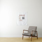 Einfacher minimaler q r Code Hinzufügen Logo Scan- Wandteppich (Beispiel)