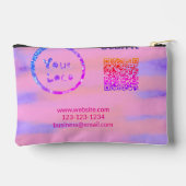 Einfacher minimaler q r Code Hinzufügen Logo Scan- Zubehörtasche (Rückseite)