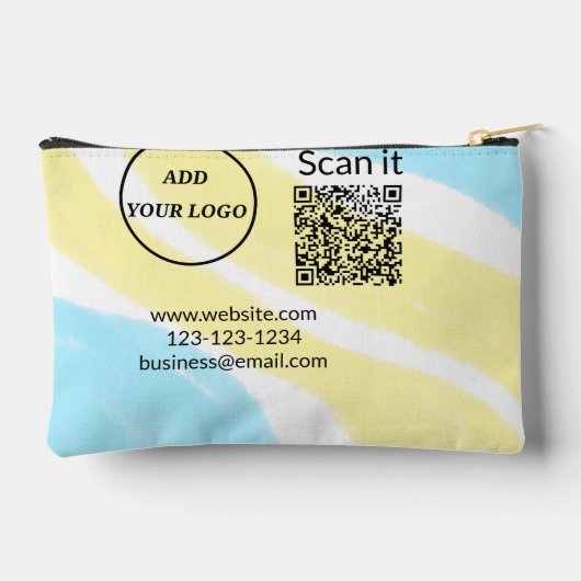 Einfacher minimaler q r Code Hinzufügen Logo Scan- Zubehörtasche (Rückseite)