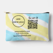 Einfacher minimaler q r Code Hinzufügen Logo Scan- Zubehörtasche (Vorderseite)