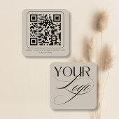 Einfacher Minimaler QR-Code für das Logo Quadratische Visitenkarte