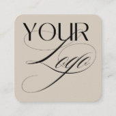 Einfacher Minimaler QR-Code für das Logo Quadratische Visitenkarte (Vorderseite)