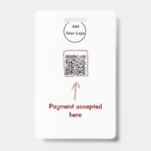 Einfacher minimaler QR-Code Logo hinzufügen Code-N Ausweis