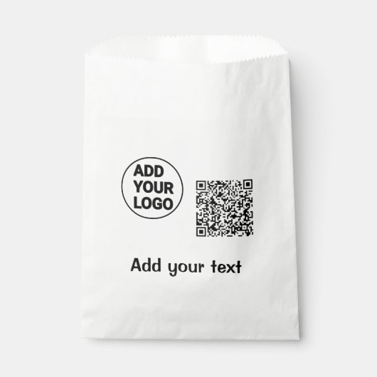 Einfacher minimaler QR-Code Logo hinzufügen Code-N Geschenktütchen (Vorderseite)