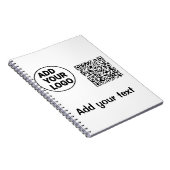 Einfacher minimaler QR-Code Logo hinzufügen Code-N Notizblock (Rechte Seite)