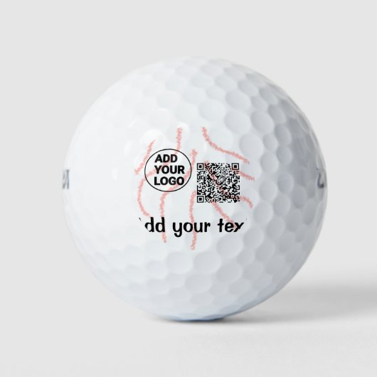 Einfacher minimaler QR-Code-Logo-Scan-Code-Name t Golfball (Vorderseite)