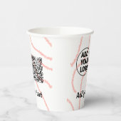Einfacher minimaler QR-Code-Logo-Scan-Code-Name t Pappbecher (Links)