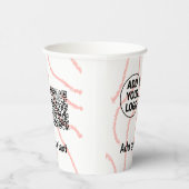 Einfacher minimaler QR-Code-Logo-Scan-Code-Name t Pappbecher (Rechts)