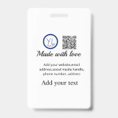 Einfacher minimaler QR-Code-Logo-Scan-Code-Name te Ausweis (Rückseite)