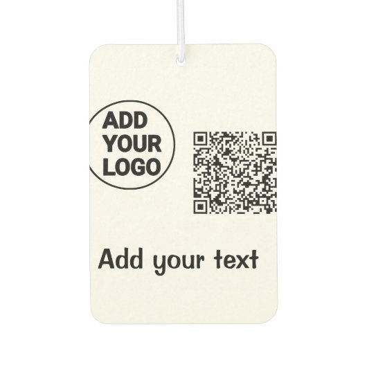 Einfacher minimaler QR-Code-Logo-Scan-Code-Name te Autolufterfrischer (Vorderseite)