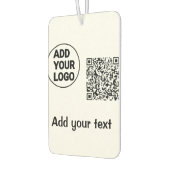 Einfacher minimaler QR-Code-Logo-Scan-Code-Name te Autolufterfrischer (Links)