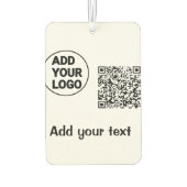 Einfacher minimaler QR-Code-Logo-Scan-Code-Name te Autolufterfrischer (Rückseite)