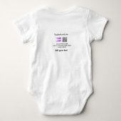 Einfacher minimaler QR-Code-Logo-Scan-Code-Name te Baby Strampler (Rückseite)