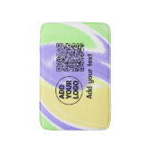 Einfacher minimaler QR-Code-Logo-Scan-Code-Name te Badematte (Vorderseite Vertikal)