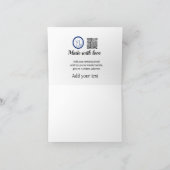Einfacher minimaler QR-Code-Logo-Scan-Code-Name te Dankeskarte (Innenseite)