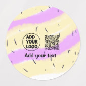 Einfacher minimaler QR-Code-Logo-Scan-Code-Name te Etiketten (Design 1)