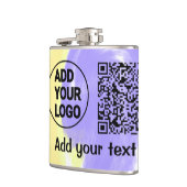 Einfacher minimaler QR-Code-Logo-Scan-Code-Name Te Flachmann (Links)