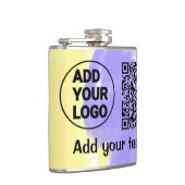 Einfacher minimaler QR-Code-Logo-Scan-Code-Name Te Flachmann (Rechts)