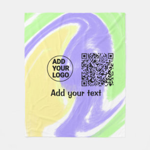Einfacher minimaler QR-Code-Logo-Scan-Code-Name te Fleecedecke