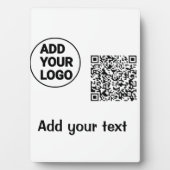 Einfacher minimaler QR-Code-Logo-Scan-Code-Name te Fotoplatte (Vorderseite)