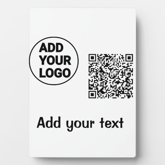Einfacher minimaler QR-Code-Logo-Scan-Code-Name te Fotoplatte (Vorderseite)
