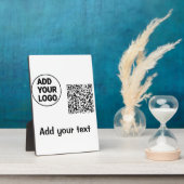 Einfacher minimaler QR-Code-Logo-Scan-Code-Name te Fotoplatte (Seite)