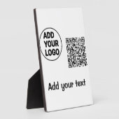 Einfacher minimaler QR-Code-Logo-Scan-Code-Name te Fotoplatte (Seite)