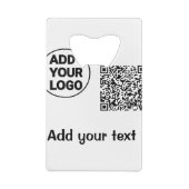 Einfacher minimaler QR-Code-Logo-Scan-Code-Name te Geldbeutel Flaschenöffner (Rückseite)