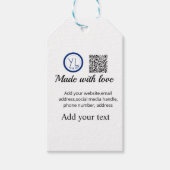 Einfacher minimaler QR-Code-Logo-Scan-Code-Name te Geschenkanhänger (Vorderseite)