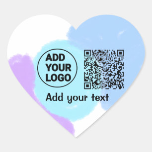 Einfacher minimaler QR-Code-Logo-Scan-Code-Name te Herz-Aufkleber