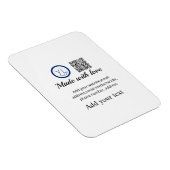 Einfacher minimaler QR-Code-Logo-Scan-Code-Name te Magnet (Rechte Seite)
