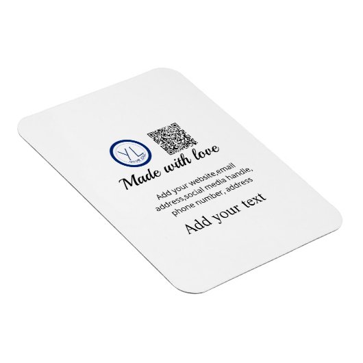 Einfacher minimaler QR-Code-Logo-Scan-Code-Name te Magnet (Rechte Seite)
