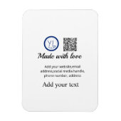 Einfacher minimaler QR-Code-Logo-Scan-Code-Name te Magnet (Vertikal)