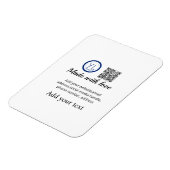Einfacher minimaler QR-Code-Logo-Scan-Code-Name te Magnet (Linke Seite)